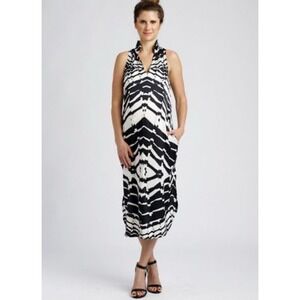 Loyal Hana Women's Black & White Chloe Luxury Maternity Nursing Dress Small